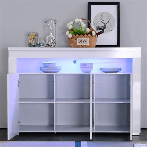 Buy mecor High Gloss Sideboard,Kitchen Storage Cabinet Cupboard with ...