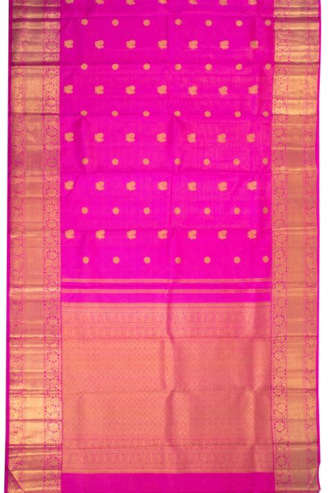 Hot Pink Vaira Oosi Bridal Kanjivaram Silk Saree 10070624 – Avishya.com