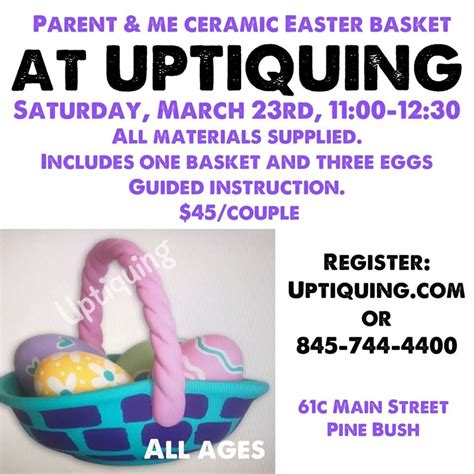 Parent and Me Ceramic Easter Basket Painting Class, 61c Main Street ...