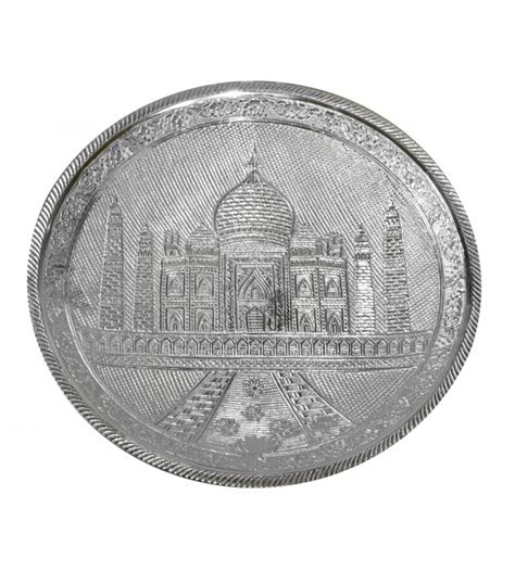 Brass Silver Plated Wall Plate 6 Inch