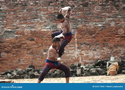 Fighters Take Part in an Outdoor Muay Boran. Editorial Image - Image of ...