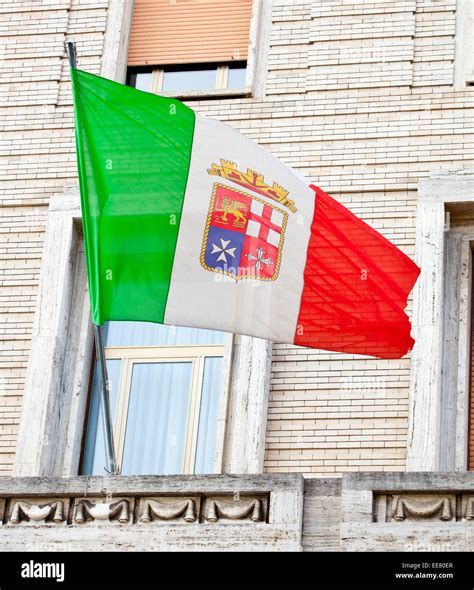 Italian Nautical Flag in Naples Stock Photo - Alamy
