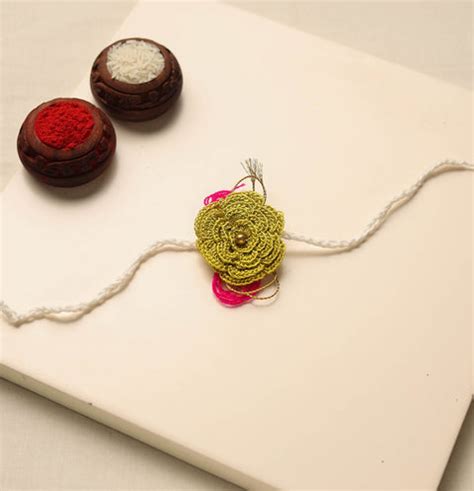 Send Handmade Crochet Rakhi Online | iTokri