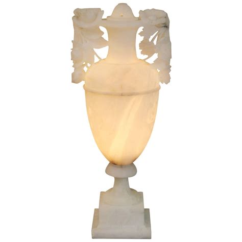 Vintage Carved Italian Alabaster Urn Lamp at 1stDibs | alabaster lamps ...