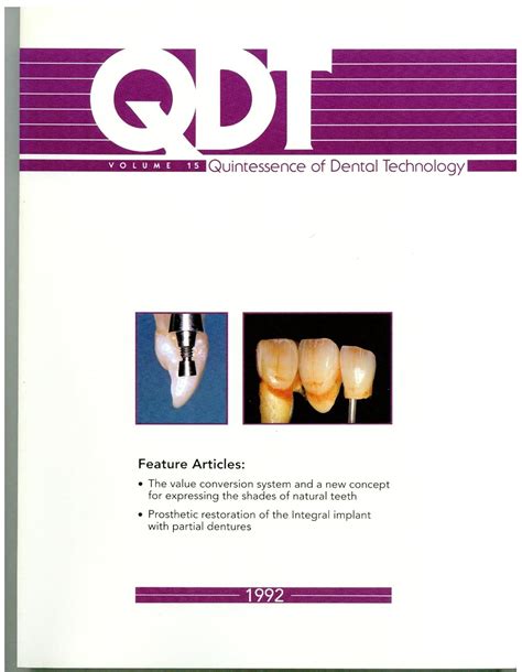 Buy Quintessence of Dental Technology: 015 (QDT) Book Online at Low ...