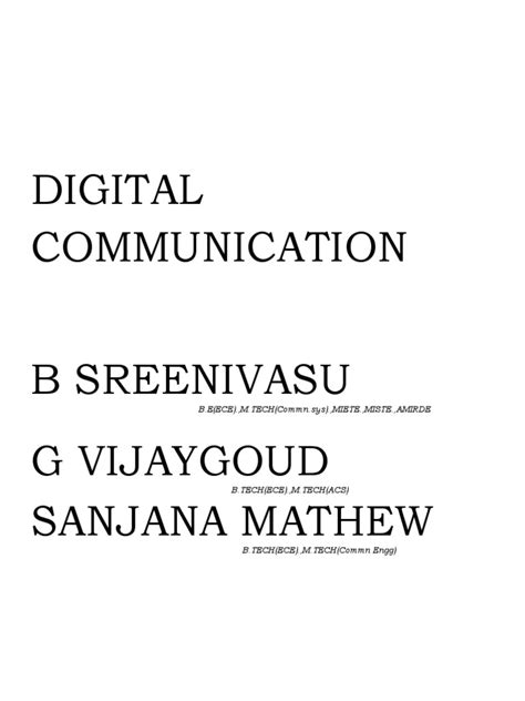 Image result for Digital Communication Course