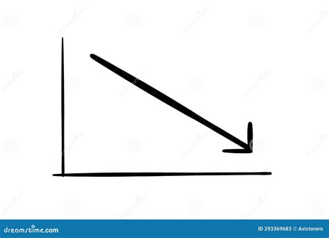 Doodle Graph going down stock illustration. Illustration of investment ...