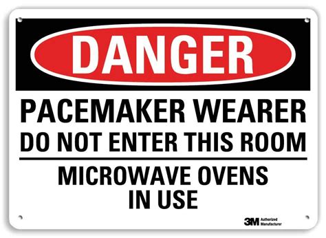 Smartsign U3-1900-RA_10X7"Danger PACEMAKER Wearer DO NOT Enter This ...