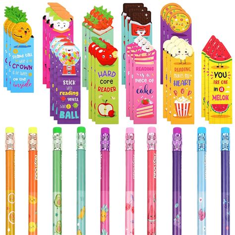 Teling 60 Pcs Scented Bookmarks Scratch and Sniff Bookmarks Scented ...