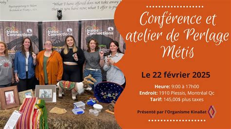 Conférence et atelier de perlage Métis, 1910 Rue Plessis, Montréal, QC ...