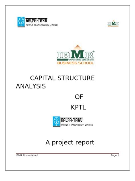 Capital Structure Analysis | PDF | Capital Structure | Financial Economics