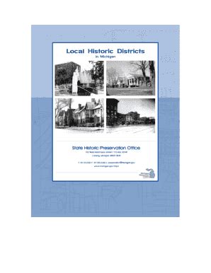 Fillable Online michigan LOCAL HISTORIC DISTRICTS IN MICHIGAN ...