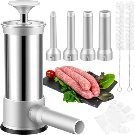 Amazon.com: ROSROSE Sausage Stuffer Machine w/4 Stuffing Tubes, Meat ...