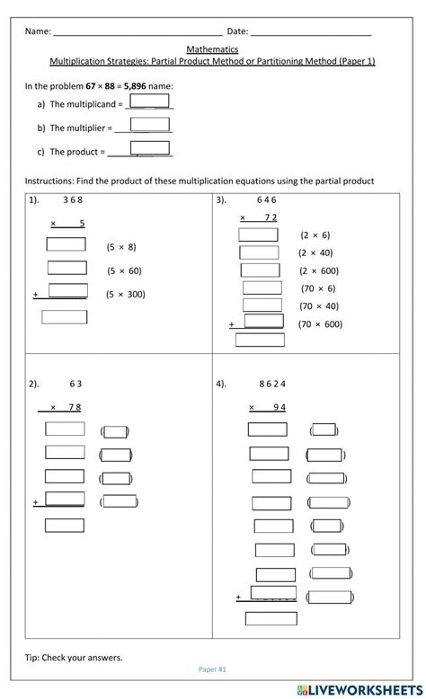 Image result for Multiply Using Partial Products