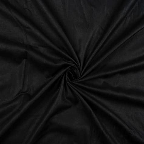 Black Plain Cotton Flex Fabric – Fabcurate