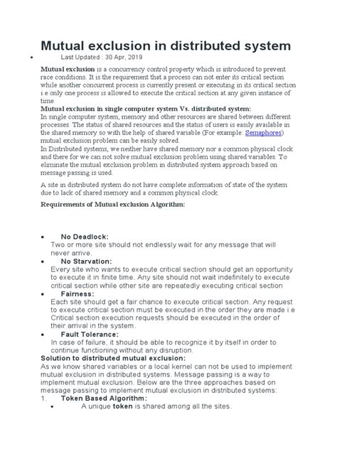 Mutual Exclusion Operating System 的图像结果