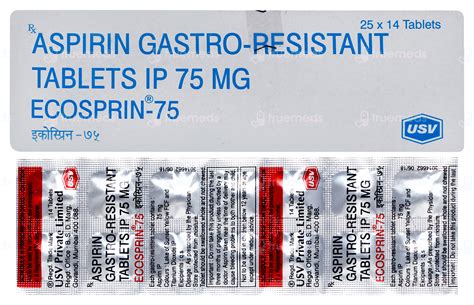 Ecosprin 75 Tablet: Uses, Side Effects, Price & Substitutes