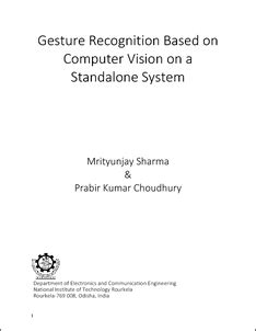 Gesture Recognition Based on Computer Vision on a Standalone System ...