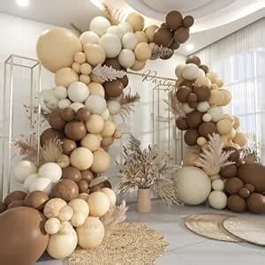 Toys Treasure We Deliver Smiles Brown White Beige Balloon Garland Arch ...