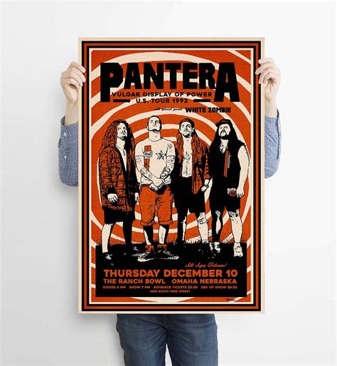 Lky Pantera Poster Heavy Metal Band Pantera Concert Poster Print ...
