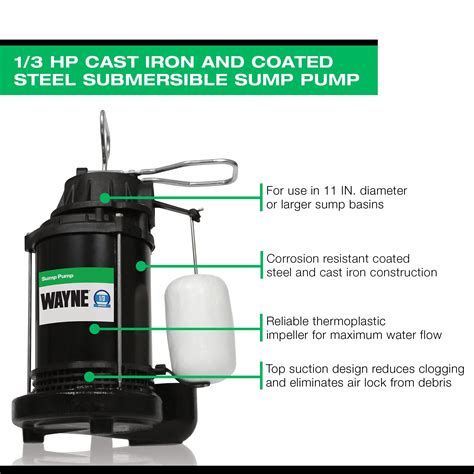 Buy WAYNE CDU790 - 1/3 HP Submersible Cast Iron and Stainless Steel ...