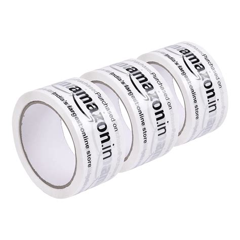 Tanzima Amazon Printed Packing Material Tape (White, Pack of 3 ...