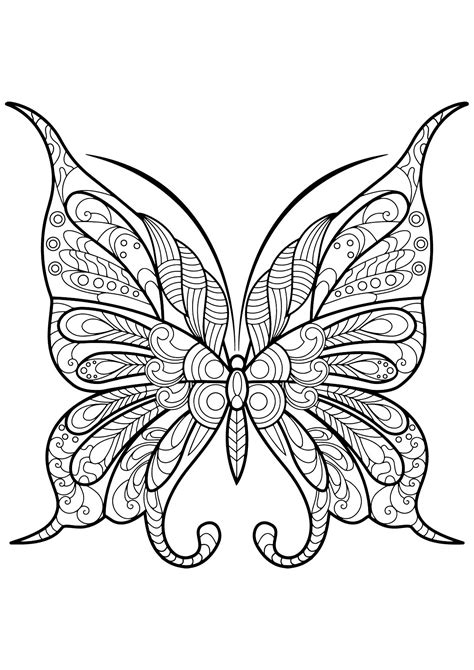 Simple butterfly coloring pages - recipesdrop