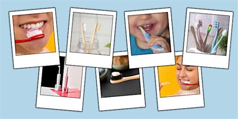 Teeth Brushing Instant Photo Style Display Images