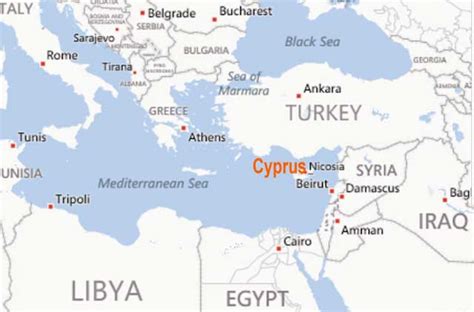 Image result for Cyprus World Map