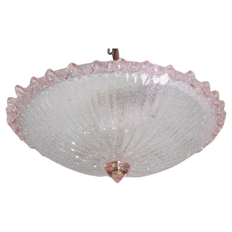 Italian Pink Murano Glass Ceiling Fixture, Murano, 1960 For Sale at 1stDibs