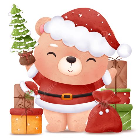 Cute Christmas Baby Bear Illustration, Baby Bear, Christmas Bear, Cute ...