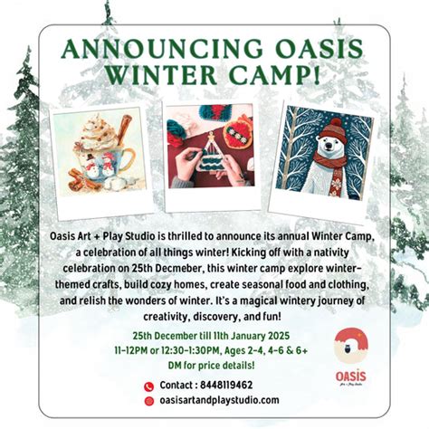Winter Camp Details – Oasis Art + Play Studio