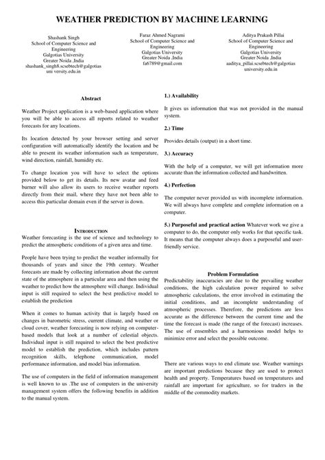 Software Requirements for Weather Prediction Using Machine Learning 的图像结果