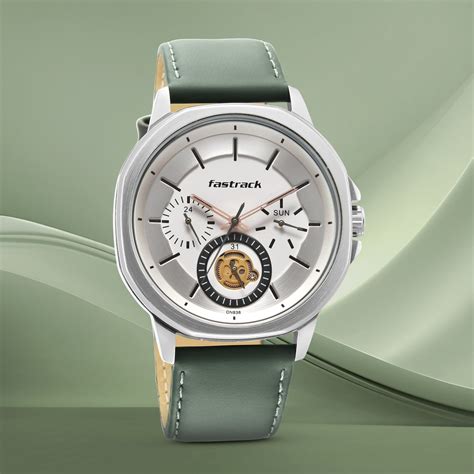 Buy Online Fastrack Exuberant Quartz Multifunction White Dial Leather ...