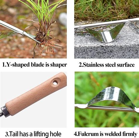 Buy MAIREULB Hand Weeder Tool, Use Solid Wood Handle & Y-shaped ...