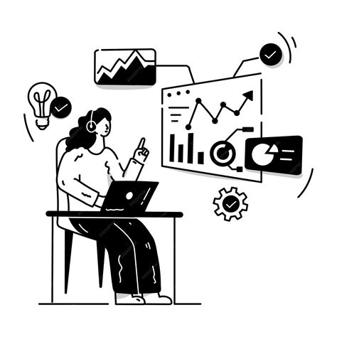 An illustrative vector bi data online data chart | Premium Vector