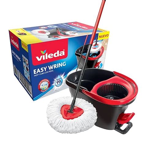 Vileda Plastic Easy Wring and Clean Microfibre Mop and Bucket with ...