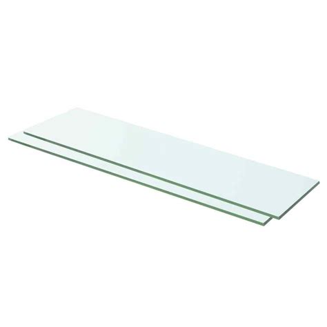Buy Floating Wall Shelves Bookcase Clear Glass Display Rack Storage ...