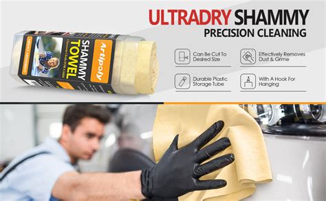 Amazon.com: ARTIPOLY Premium Shammy Cloth for Car Drying 2pk (26"x17 ...