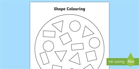 Shape Colouring Worksheet