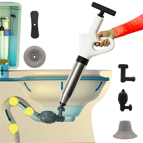 Buy Plunger Blaster , Toilet Plunger, Powerful High Pressure Air Drain ...
