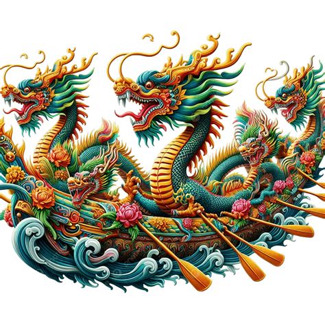 Chinese Dragon Boat Cartoon Clip Art, Chinese Dragon Boat Cartoon ...