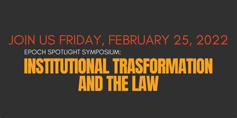 Epoch: Institutional Transformation and the Law on AllEvents.in ...