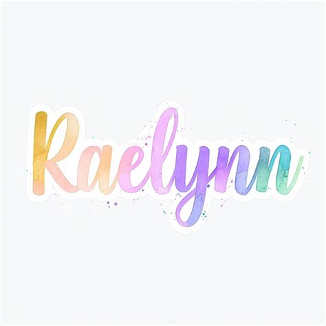 Vibrant Pastel Cursive Raelynn Name Art Monogram - Playground