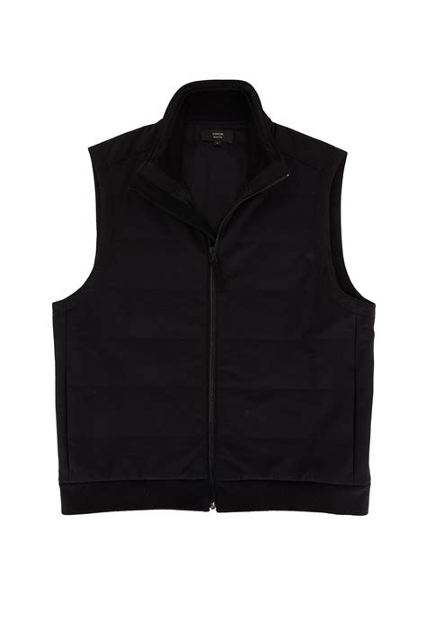Vince - Modern Black Zip Vest | Mitchell Stores
