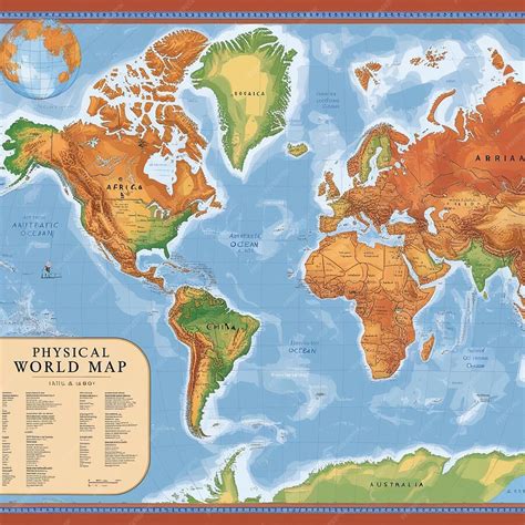 Detailed Physical World Map 的图像结果