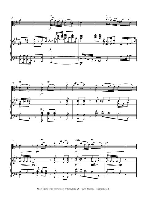 Galliard - Sonata No.1 - No.1 Adagio cantabile Sheet music for Viola ...