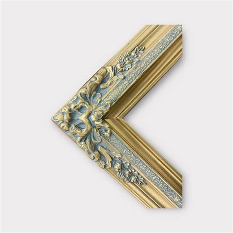 Traditional compo XL ornate corners wood frame,Aged GOLD LEAF, vintage ...
