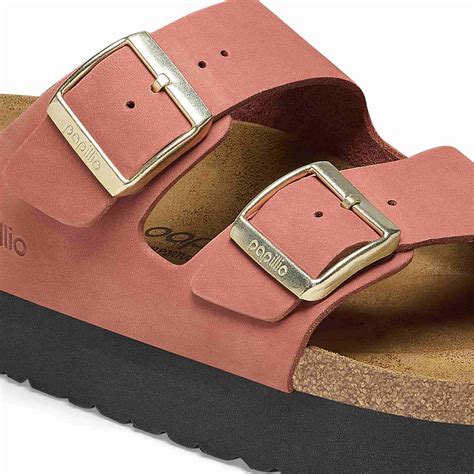 Buy Red Arizona Platform Nubuck Leather Online in India - BIRKENSTOCK