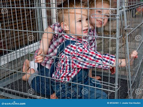 Kids are locked up stock image. Image of little, captured - 8936981